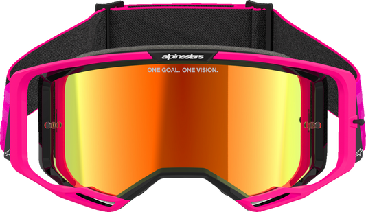 Alpinestars GOGGLES Vision 8 Goggle - Pink with Red Mirror Lens, Part 5101625-3083