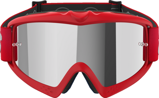 Alpinestars Youth Vision Goggle Blaze Red with Silver Mirror Lens, Part 5140425-3094