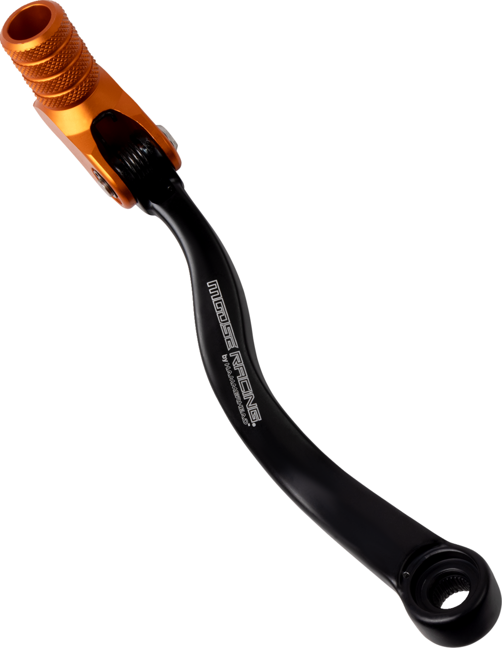 MOOSE OFFROAD KTM Shift Lever with 20 mm Offset – Orange CNC Machined Aluminum and Stainless Steel Spring - Part 81-0571-10-40