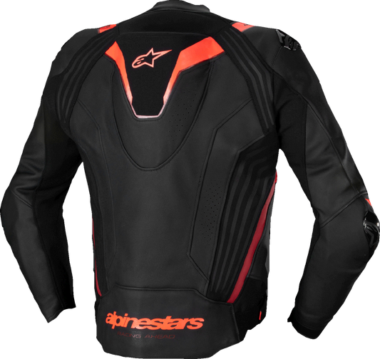 Alpinestars Missile v3 Ignition Leather Jacket - Black/Red Fluo/Dark Red for US 40 / EU 50