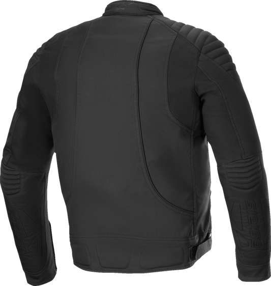 Alpinestars Clayton WR Motorcycle Jacket - Water-Repellent 450D Polyester with Removable Thermal Vest, Black/Black - Small