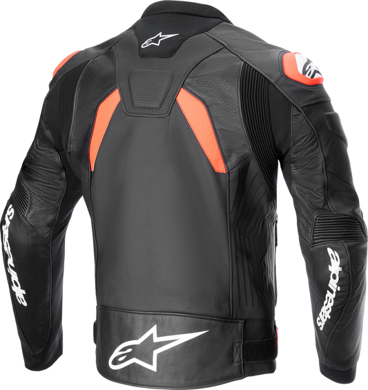 Alpinestars GP Plus R v4 Airflow Leather Jacket - Black/Red Fluo/White, US 48 / EU 58