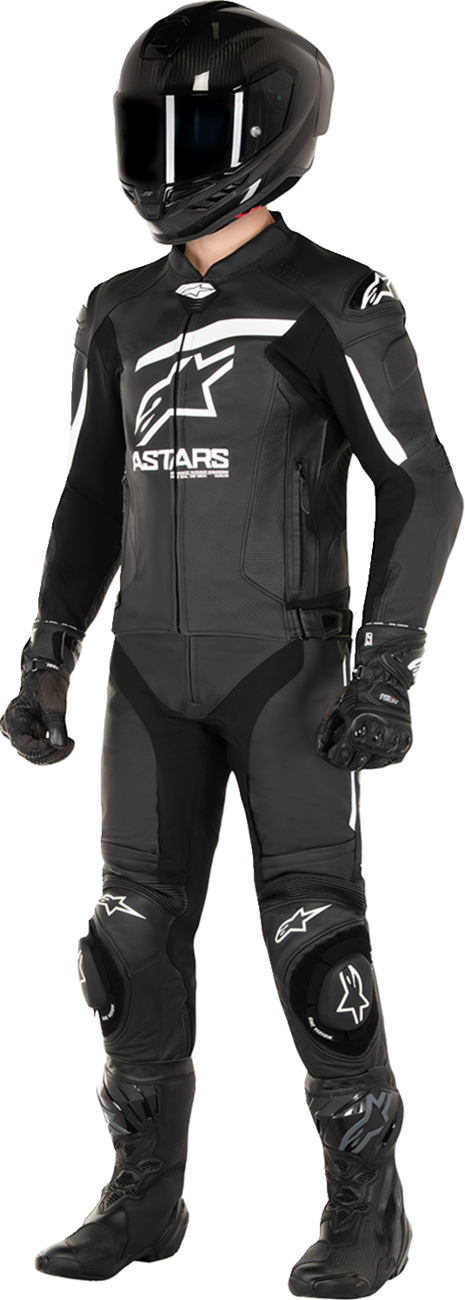 Alpinestars GP Plus R v4 Airflow Leather Motorcycle Jacket – Black/White, US 40 / EU 50 (Part #3100624-12-50)