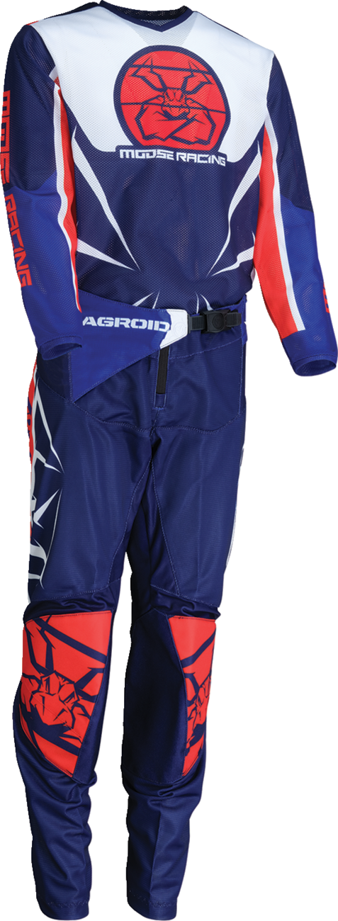 MOOSE OFFROAD Youth Agroid Mesh Jersey - Red, White & Blue, Medium - Part Number 2912-2525