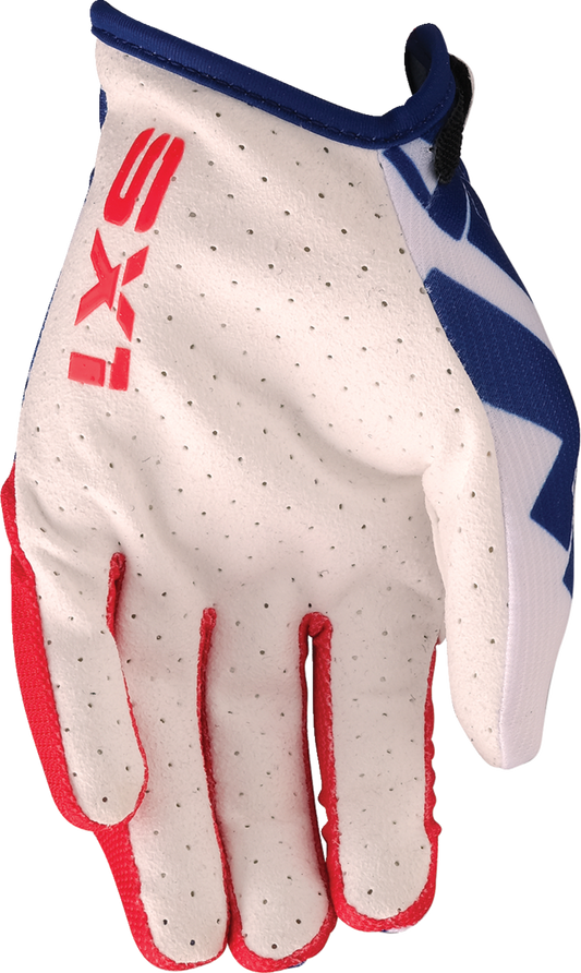 MOOSE OFFROAD Youth SX1™ Gloves – Red/White/Blue, Small (Part #3332-1883)