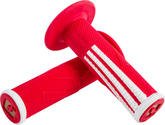 ODI Emig2 Pro V2 Lock-On Grip Red/White – Signature MX Handlebar Grip by Jeff Emig