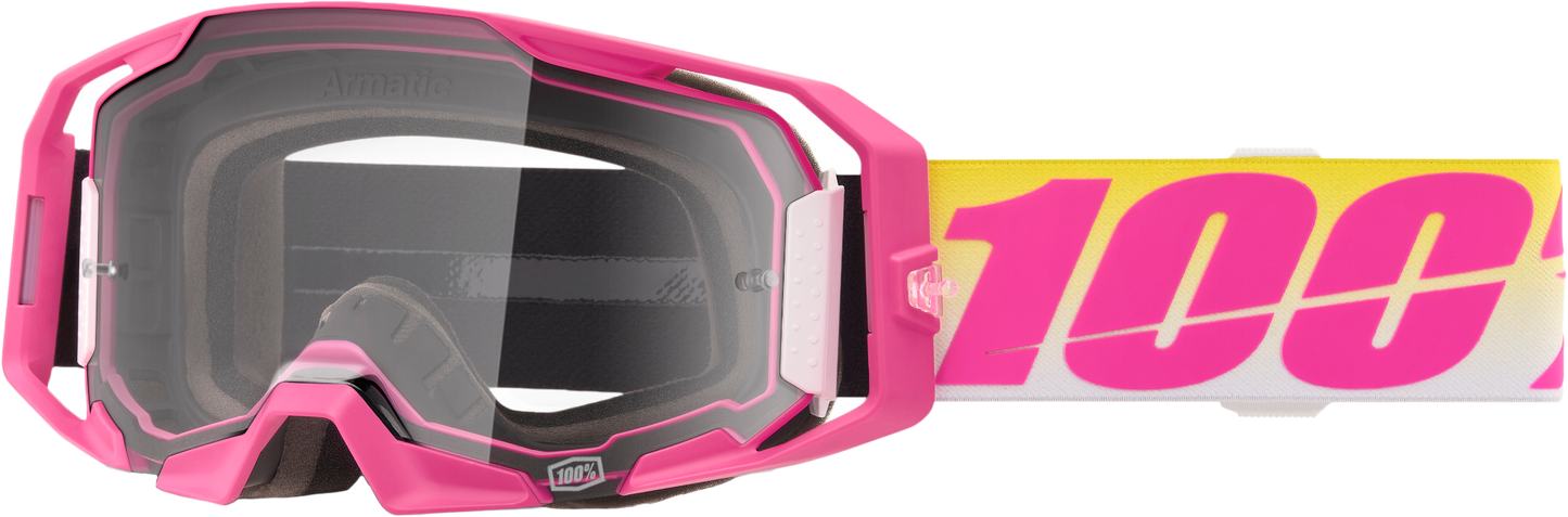 100-Percent Armatic Goggle with Clear Lens - Advanced MX Eyewear for Superior Vision and Comfort