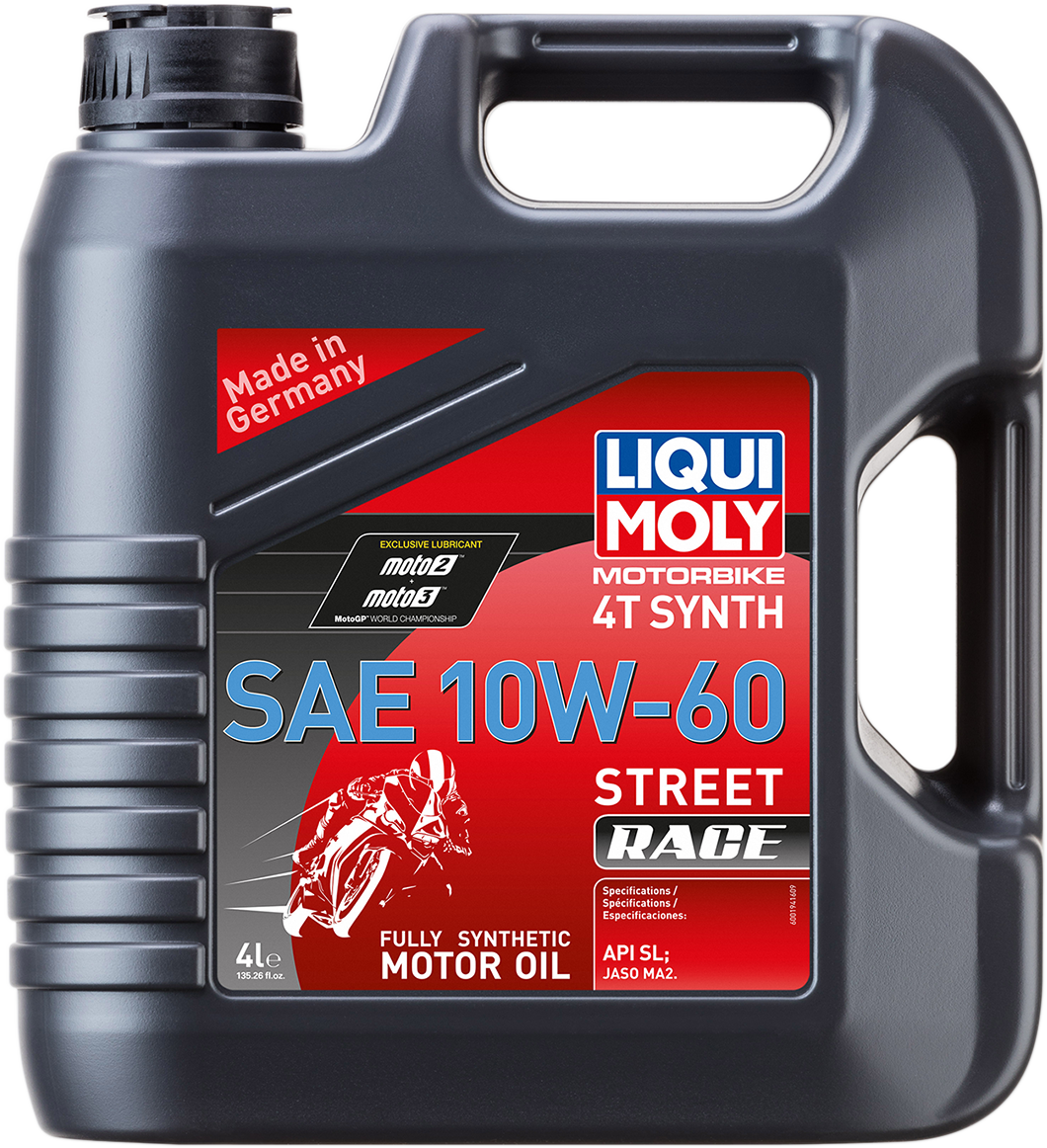 LIQUI MOLY Street Race Synthetic 4T Oil 10W-60 - 4L (Part Number 20072)