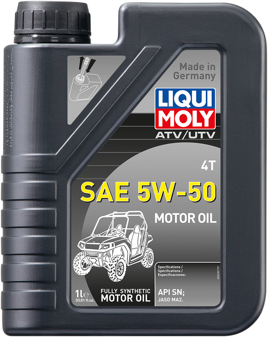 LIQUI MOLY ATV/UTV 4T Engine Oil 5W-50 - 1 Liter (Part #20212)