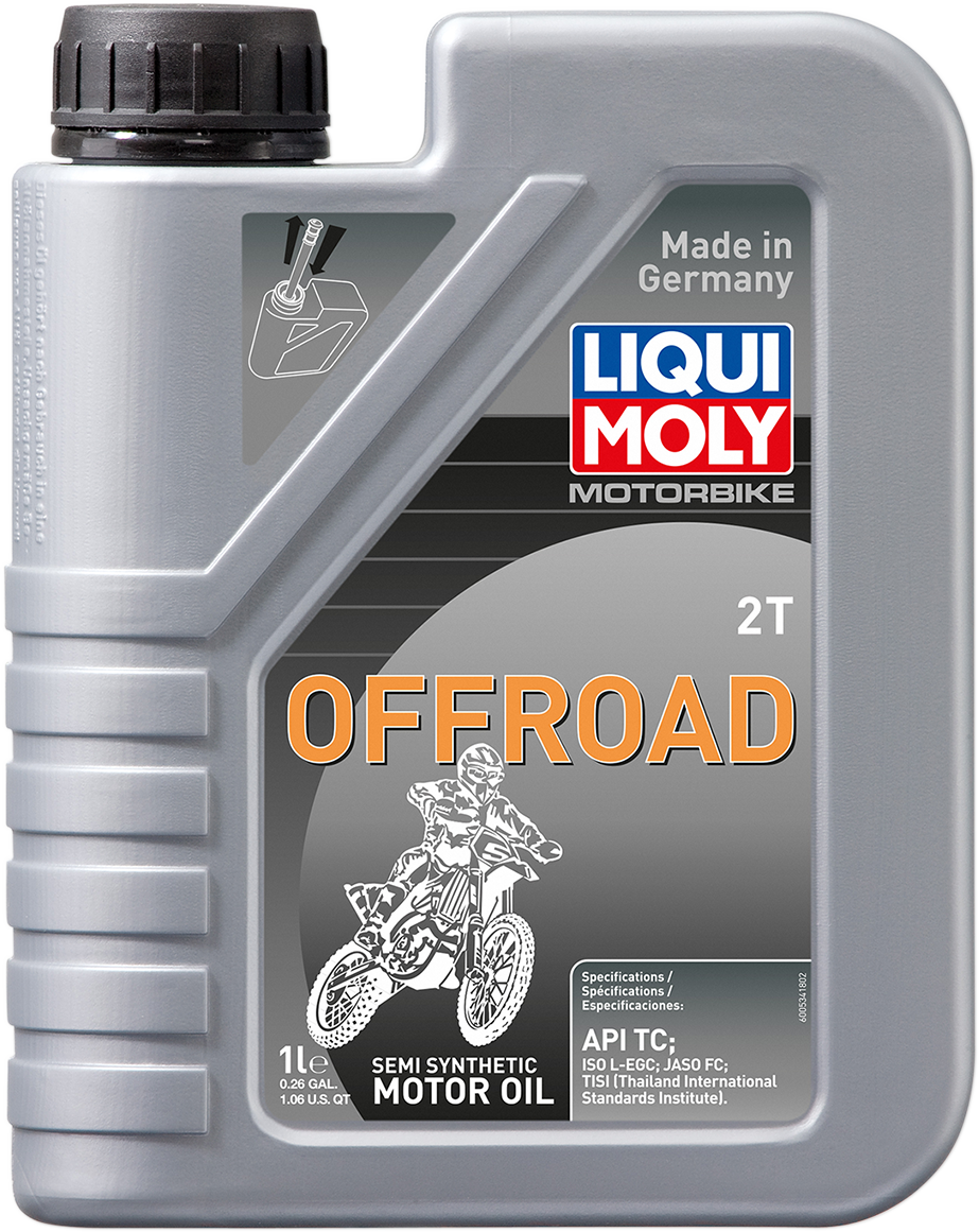 LIQUI MOLY Off-Road Semi-Synthetic 2T Oil - 1 Quart (Part Number 20182)