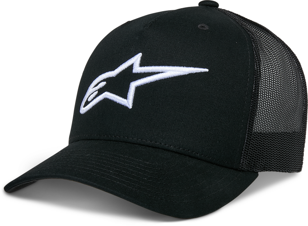 Alpinestars Ageless Trucker Hat Black/Black Flat Bill Cap w/Mesh Back