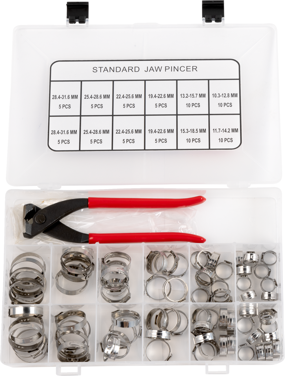 MOOSE OFFROAD Ear Clamp with Jaw Pincer Kit T03-6243K – Stainless Steel Hose Clamps Assortment