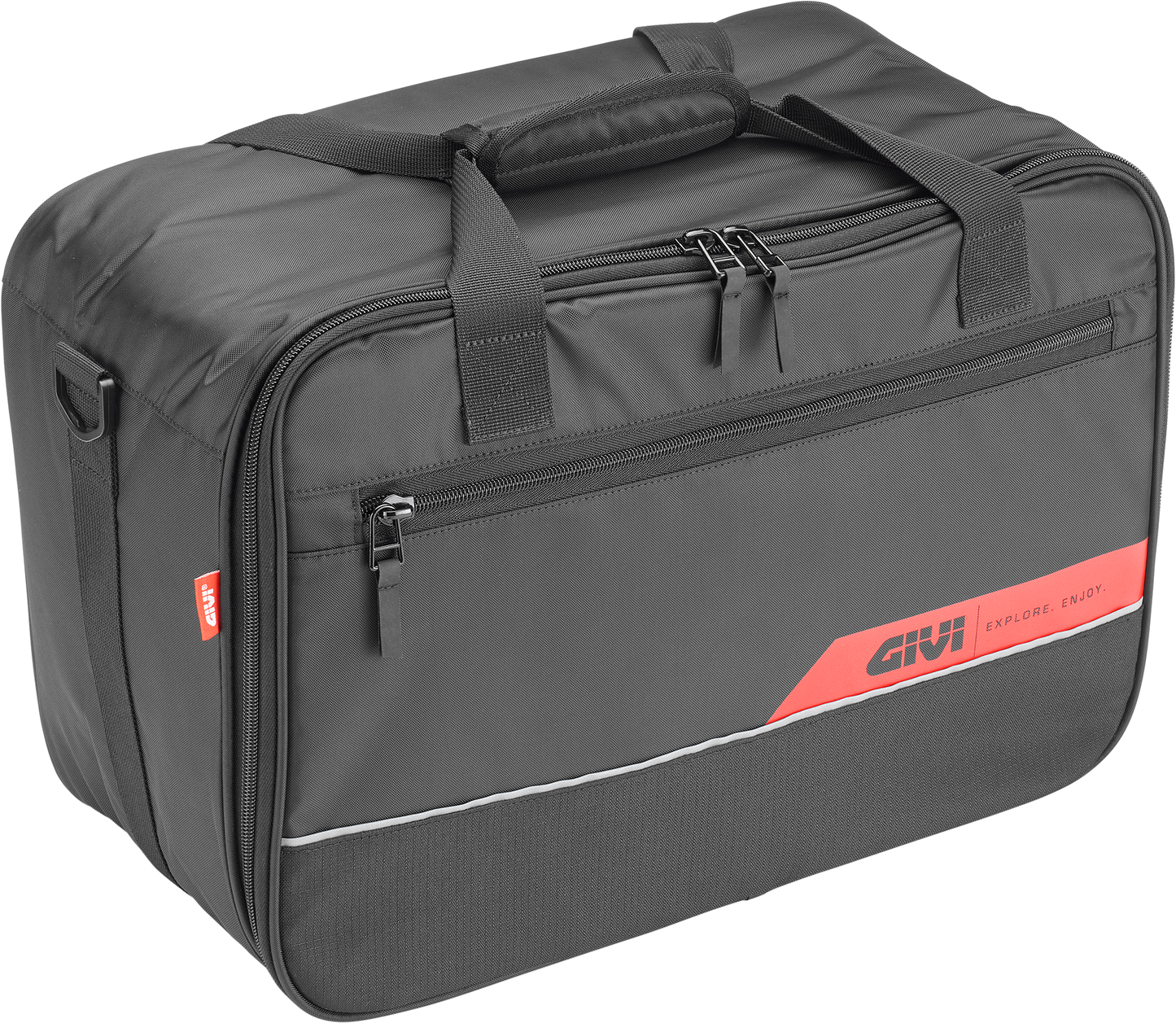 GIVI T468C V35 Matte Black Side Cases with Red Lenses – 37 Liter Each Pair