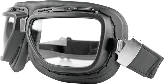 BOBSTER Pilot Goggles Matte Black with Interchangeable Lenses - Retro and Modern Style