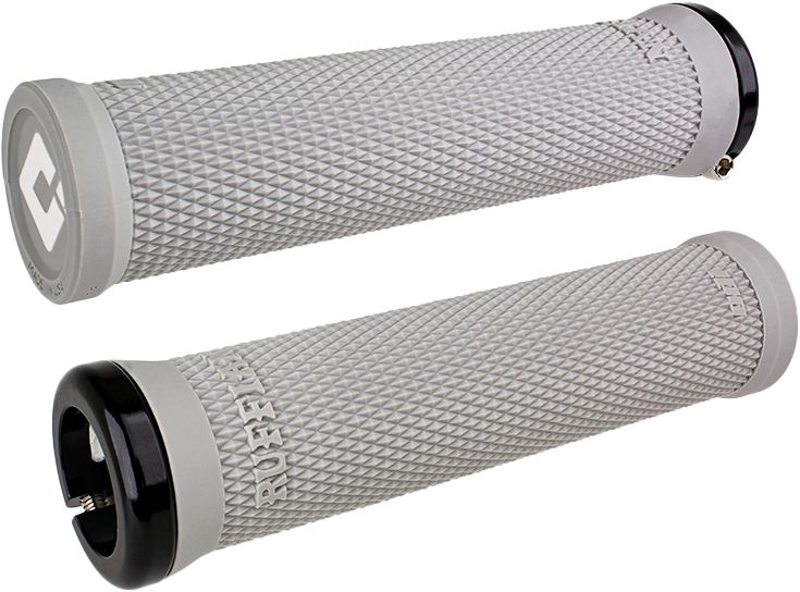 ODI Ruffian V2.1 Grips 135mm Grey/Black with Steel Screws - Legendary Diamondized Pattern for Optimal Control