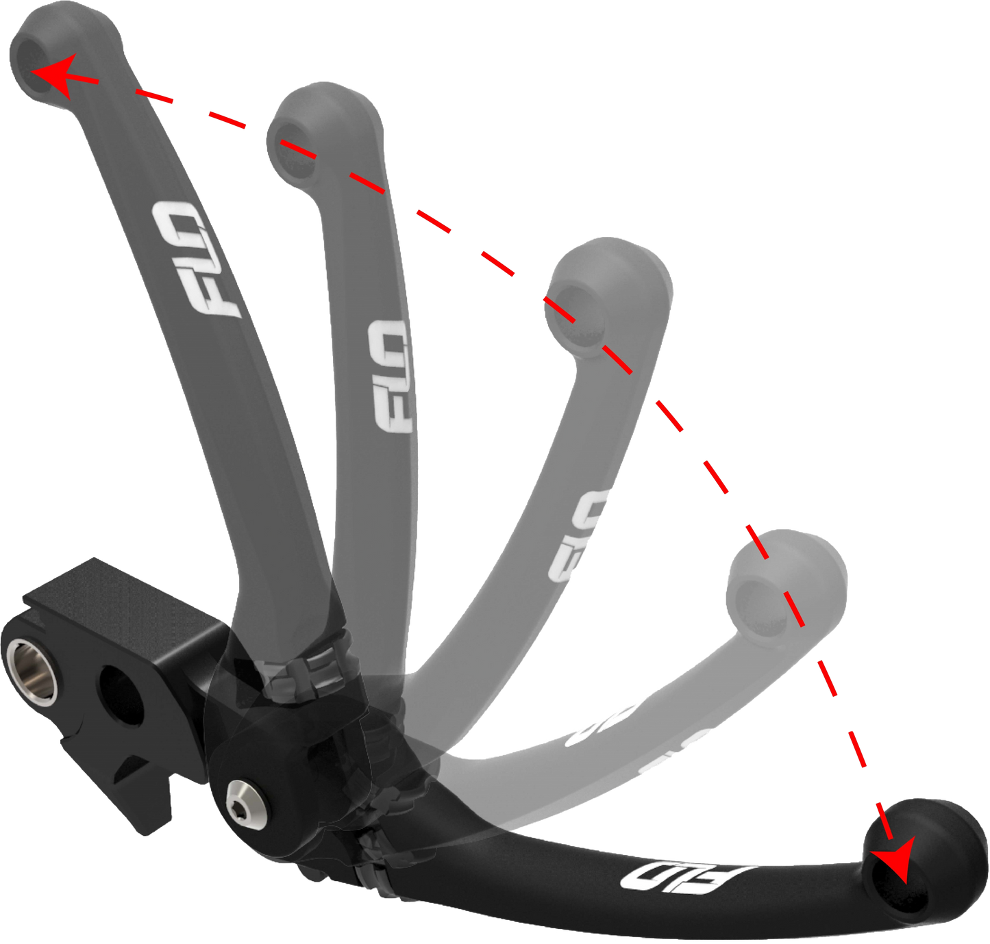 FLO Motorsports Mx Style Lever Set for Harley-Davidson CVO '23-'24 in Black, Part Number HD-813