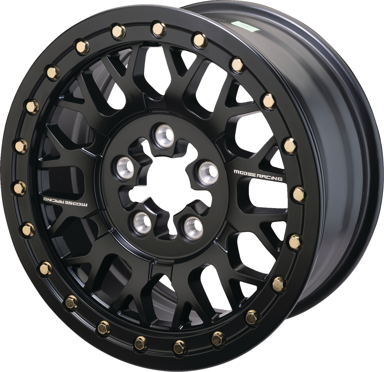 Moose Offroad 346X Beadlock Wheel – 15x7 inches, 5/4.5 bolt pattern, Black Finish