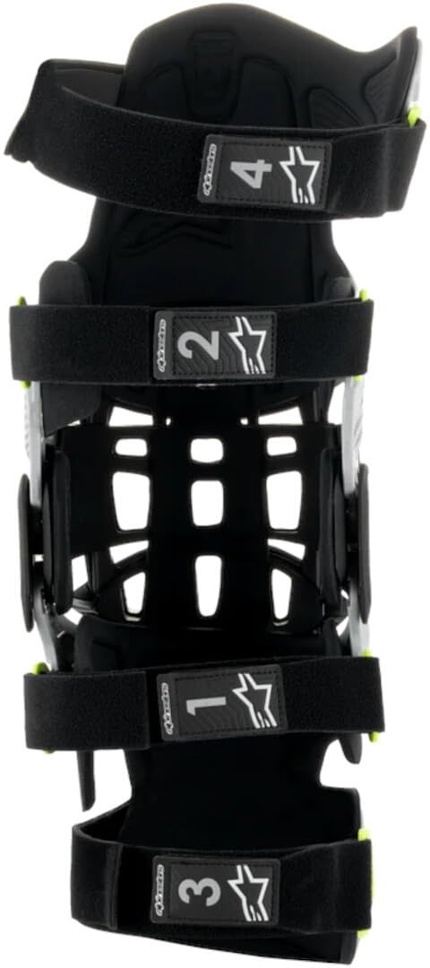 Alpinestars 6501319-195-XL/2XL Unisex-Adult Bionic 7 Knee Set Silver/Yellow Xl (Multi, one_size)