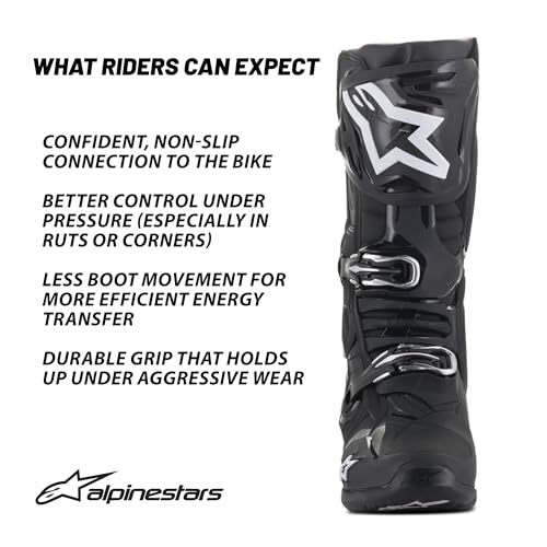 Alpinestars 2010020-12-10 Tech 10 Boots Black/White Sz 10