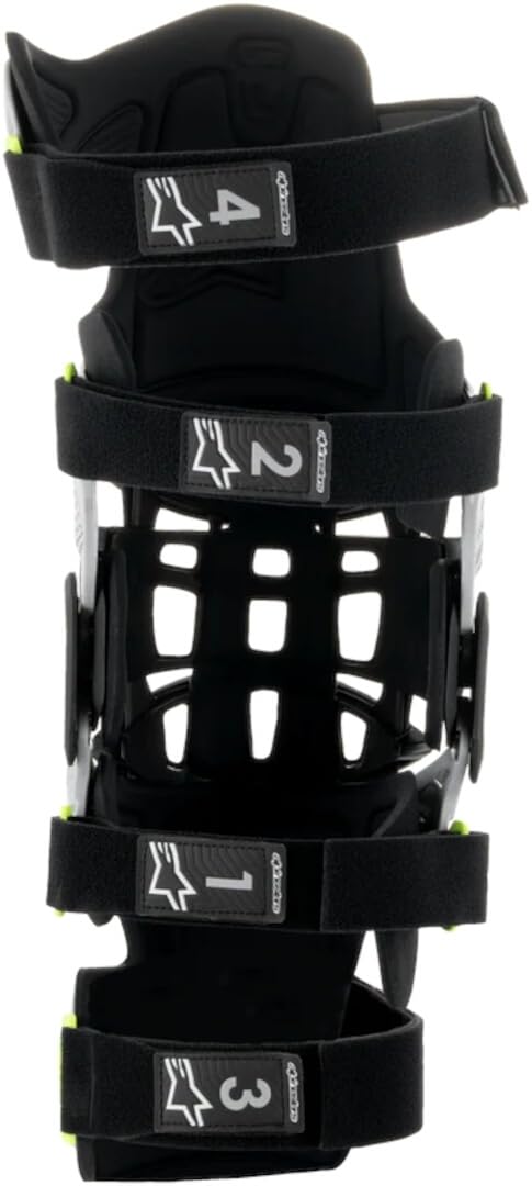 Alpinestars 6501319-195-XL/2XL Unisex-Adult Bionic 7 Knee Set Silver/Yellow Xl (Multi, one_size)