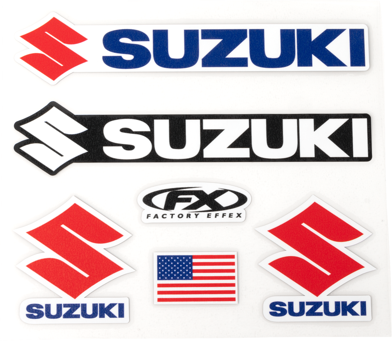 FACTORY EFFEX Suzuki Jersey Iron-On Kit - OEM Logo Transfers 10-9"