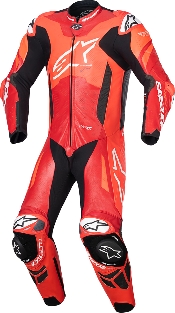 Alpinestars GP Plus v4 Sprint 1-Piece Leather Suit - Red Fluo/Mid Red/White - US 38 / EU 48