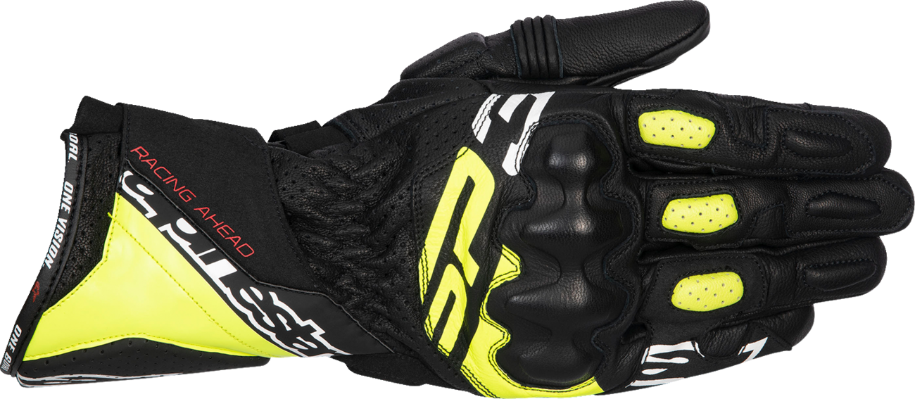 Alpinestars SP-3 Gloves Black/Fluo Yellow/White 3XL – High-Performance Motorcycle Riding Gloves