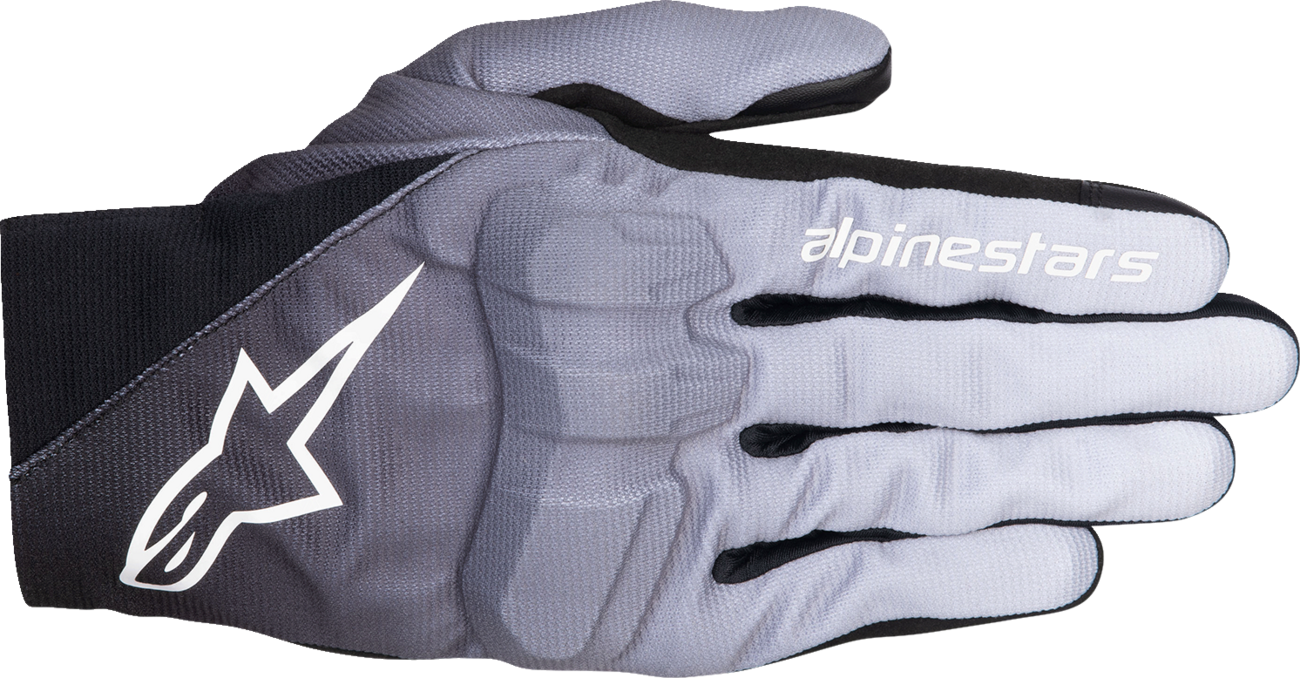 Alpinestars Reef V2 Gloves - Medium Mid Gray, Black & White – Breathable & Protective Motorcycle Gloves