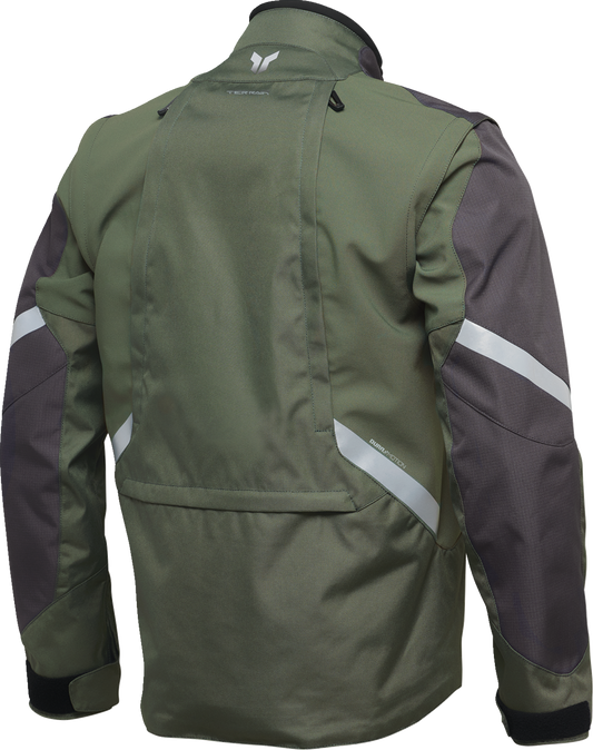 THOR Terrain Jacket 2920-0870 - Army/Charcoal, 2XL - Durable Waterproof Trail Riding Outerwear