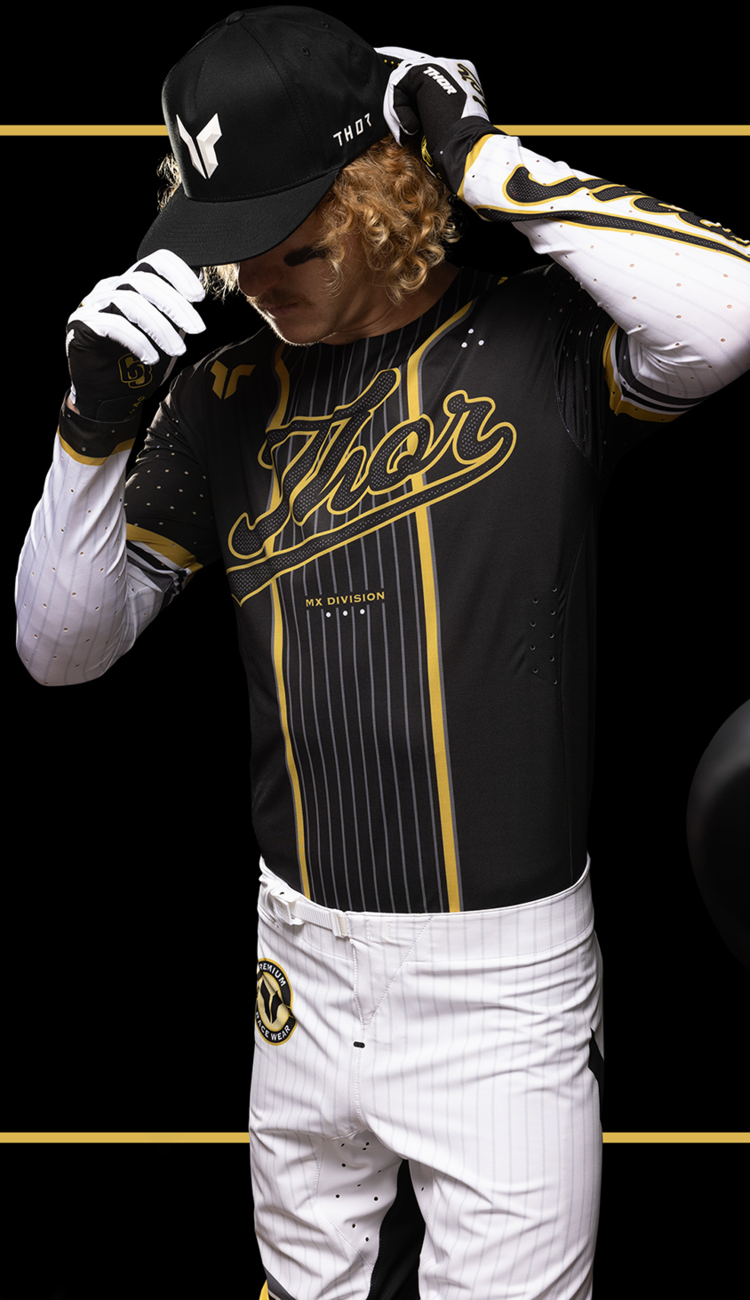 THOR Sportmode Baller Pants - Black/Gold US 36 | Durable Race-Optimized Motorcycle Pants