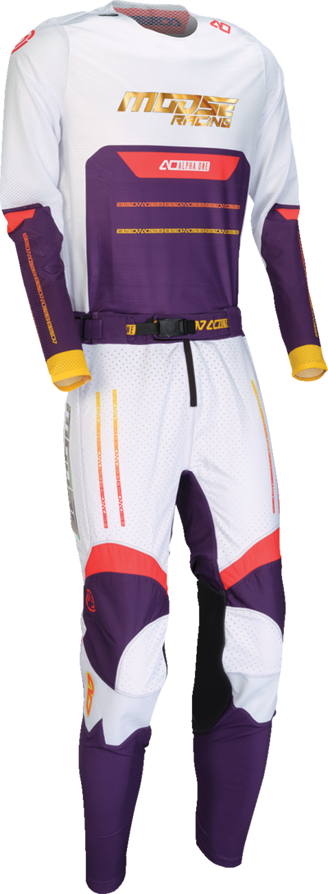 MOOSE OFFROAD Alpha One Pants - Purple/Red US 28 - Part Number 2901-12061