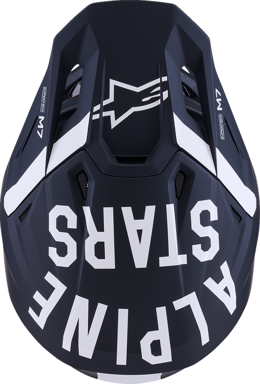 Alpinestars SM7 Helmet - Dasher Matte Black/White Medium (Part #8302226-1121-M)