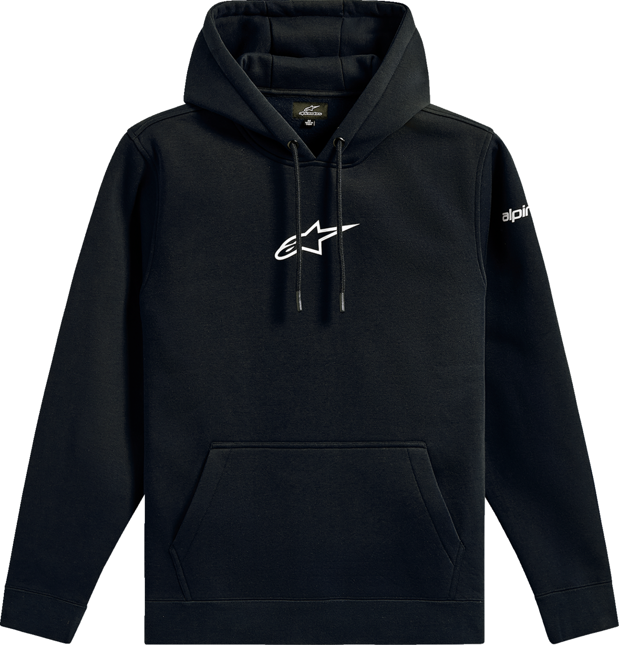 Alpinestars Frontal Pullover Hoodie 2XL - Black with Gradation Fade Print and Logo Details