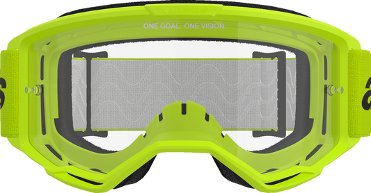 Alpinestars GOGGLES Vision 3 Goggle - Yellow Frame with Clear Lens, Part 5103325-5038