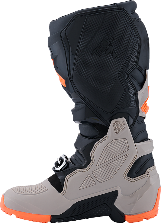 Alpinestars Tech 7 Enduro Motorcycle Boots - Black, Warm Gray & Fluorescent Orange US 7