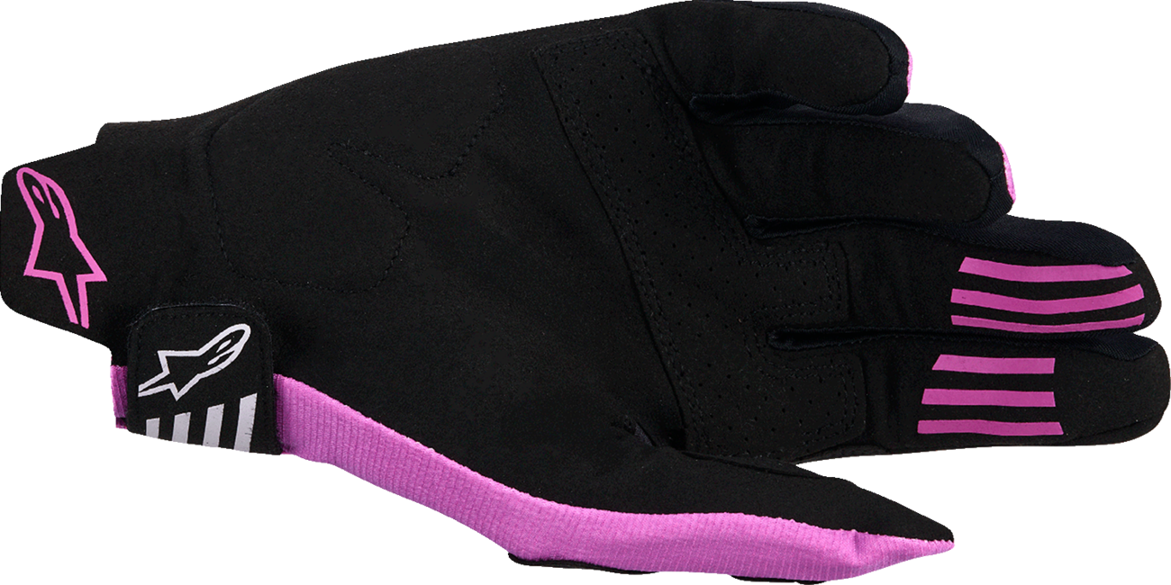 Alpinestars Techstar Racing Gloves 2XL – Black, Light Gray & Purple for Professional Motorsport Control