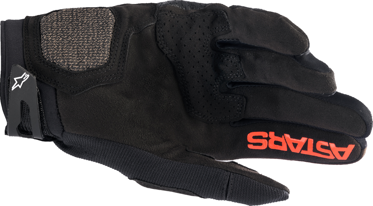 Alpinestars Megawatt V2 Off-Road Gloves - Black/Fluo Red, Medium (Part #3565023-1030-MD)