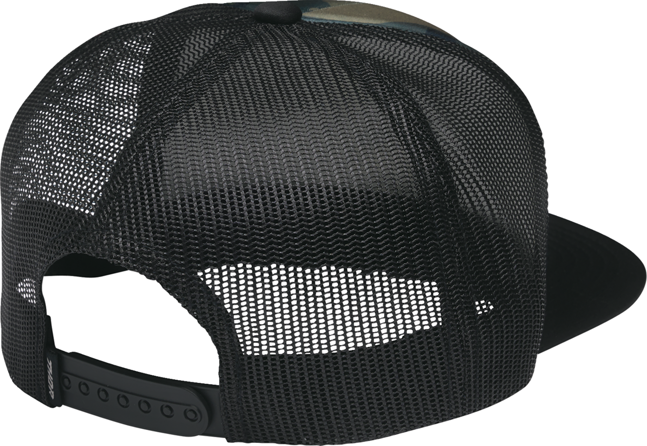 THOR Shadow Hat - Camo 2501-4467 Five Panel Snapback Foam Trucker with Embossed Icon