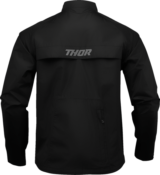 THOR Pack Jacket 2920-0889 in Black – Men's 2XL Waterproof Riding Jacket with Storage and Ventilation
