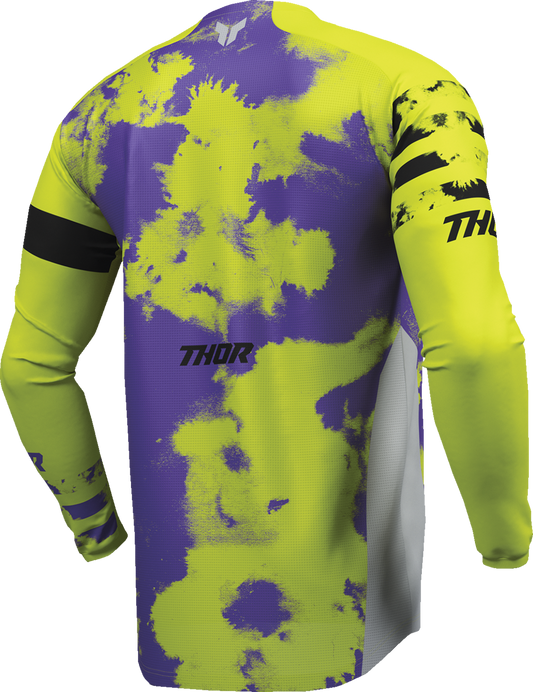 THOR Youth Launchmode Bleach Jersey - Gray/Acid, Part Number 2912-2578