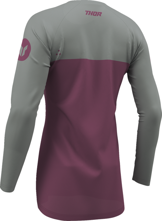 THOR Women's Ridemode Menace Jersey - Purple/Gray, Part Number 2911-0378