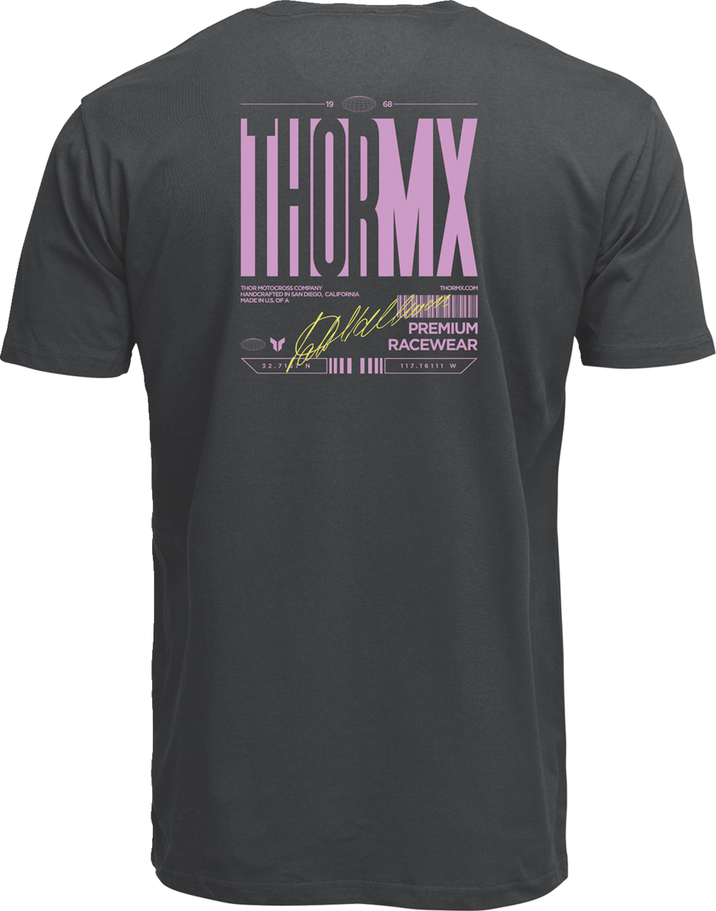 THOR Signature T-Shirt - Coal - Small by THOR, Part Number 3030-25127