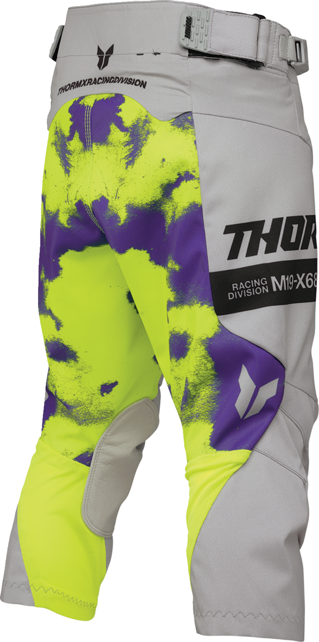 THOR Youth Launchmode Bleach Pants - Gray/Acid US 20 (Part No. 2903-2616)