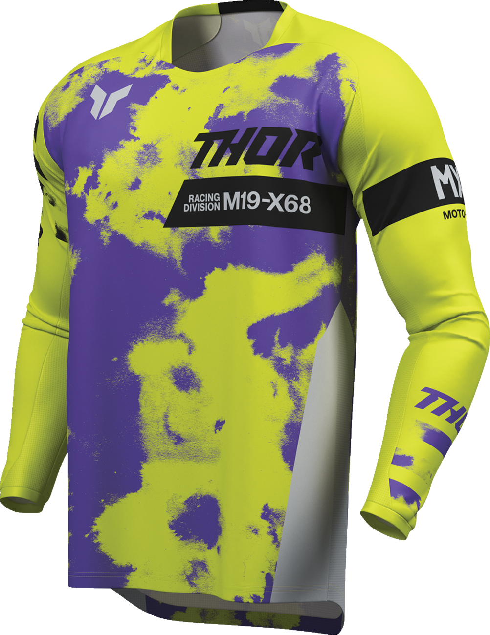 THOR Launchmode Bleach Jersey - Gray/Acid, Part Number 2910-8402