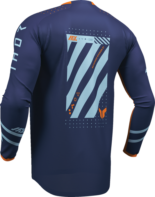 THOR Launchmode Futura Jersey - Navy/Orange - Large (Part Number 2910-8426)