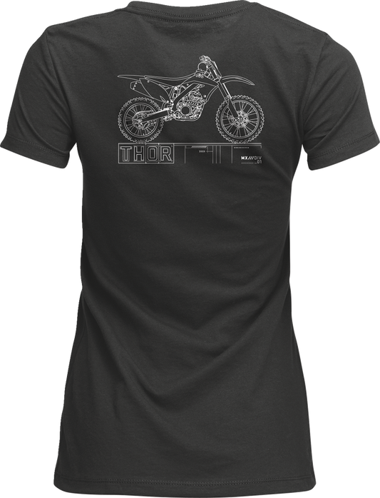 THOR Women's Blueprint T-Shirt - Charcoal - Medium 3031-4323