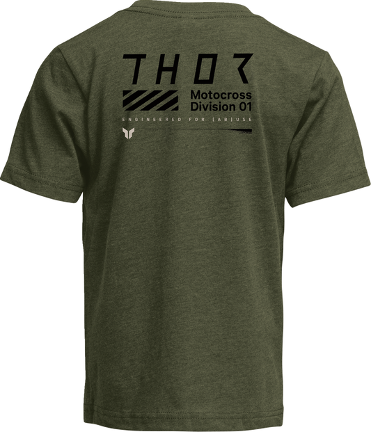 THOR Youth Stamp T-Shirt - Olive - Small - Part Number 3032-3912