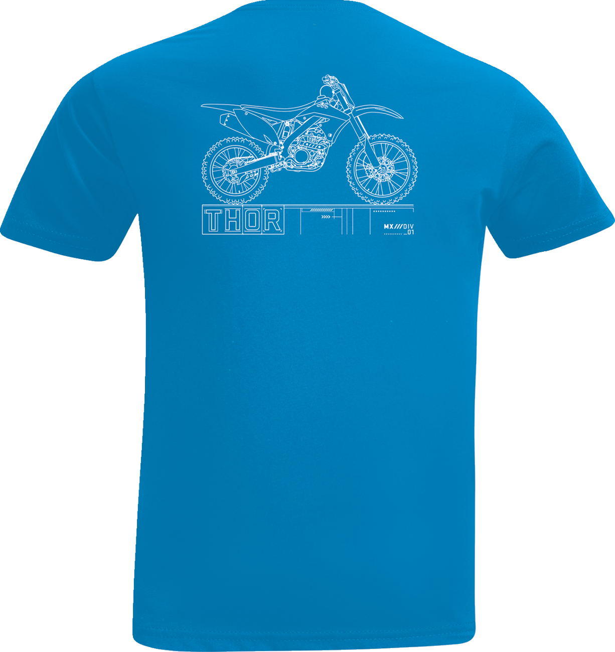 THOR Toddler Blueprint T-Shirt - Cobalt, 3T - 100% Cotton with Graphic Back Print