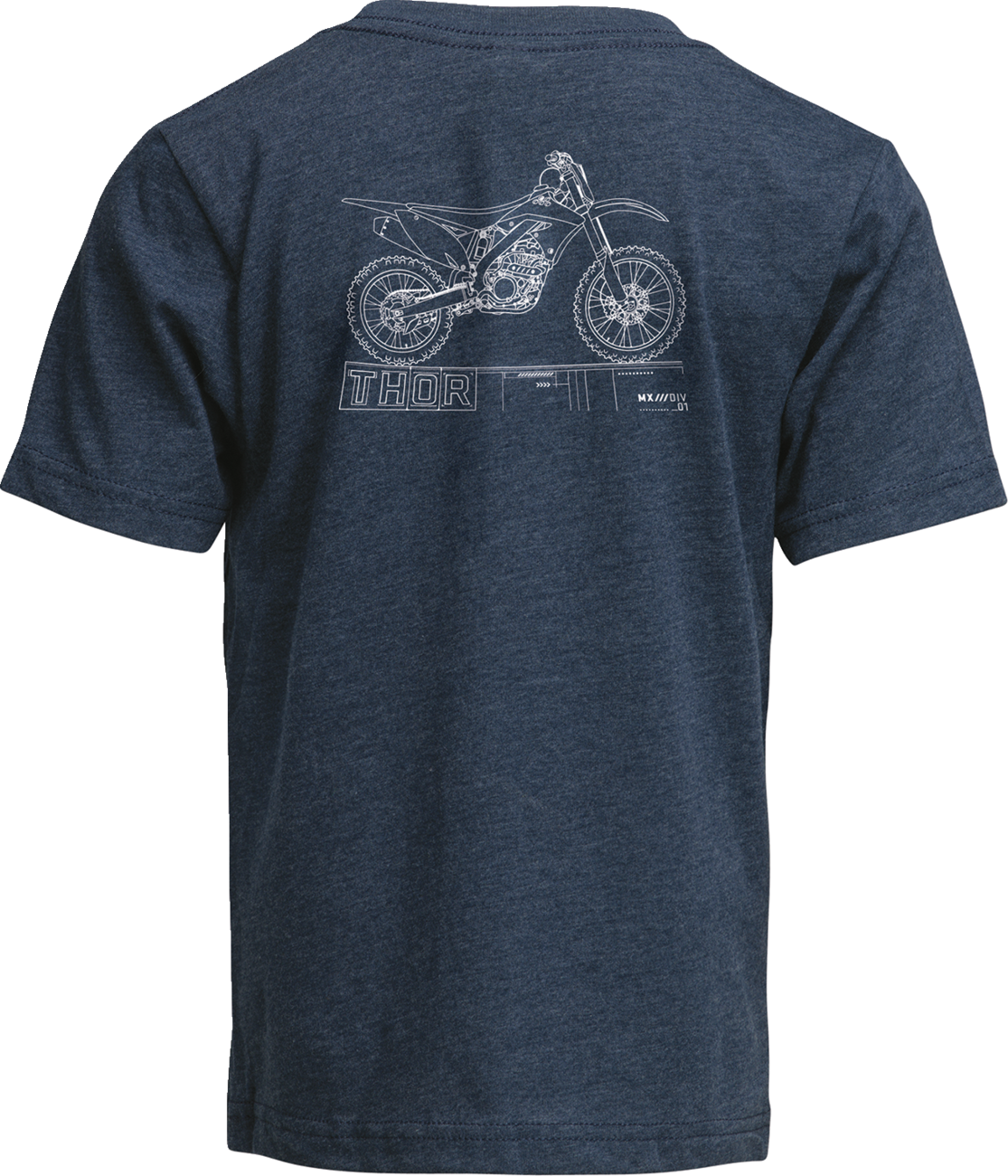 THOR Youth Blueprint T-Shirt - Navy, Small (Part Number 3032-3872)
