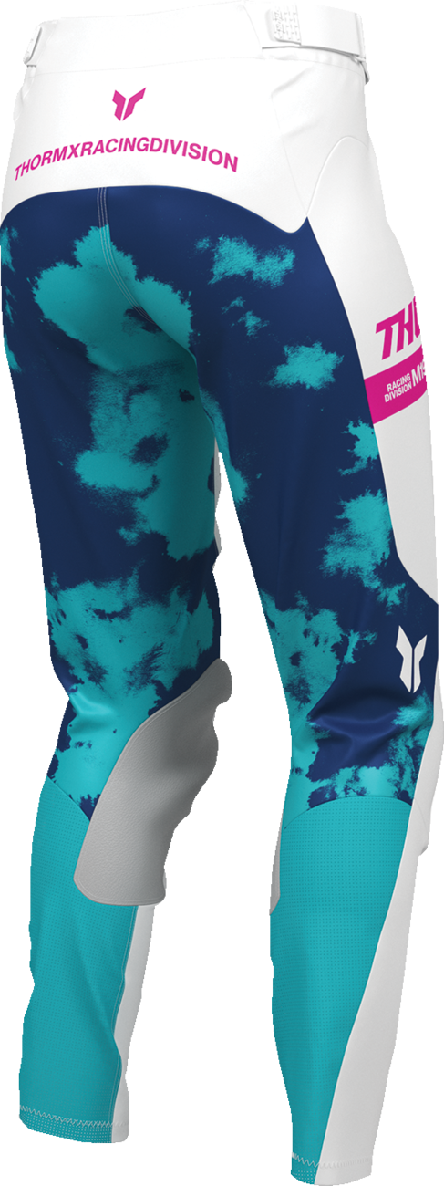 THOR Women's Launchmode Bleach Pants - White/Aqua, Part Number 2902-0415